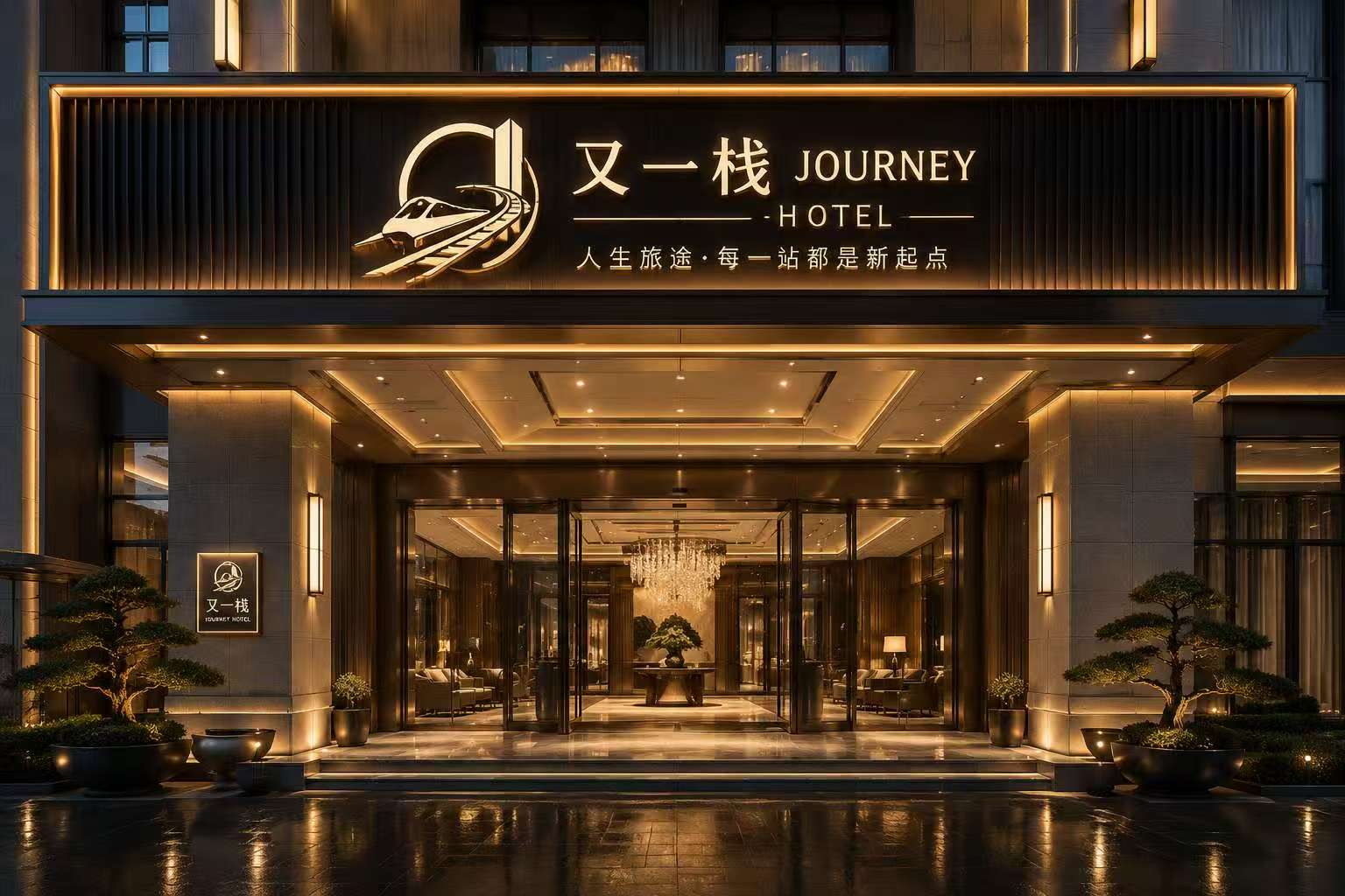 又一栈云栖酒店品牌Logo与门头概念